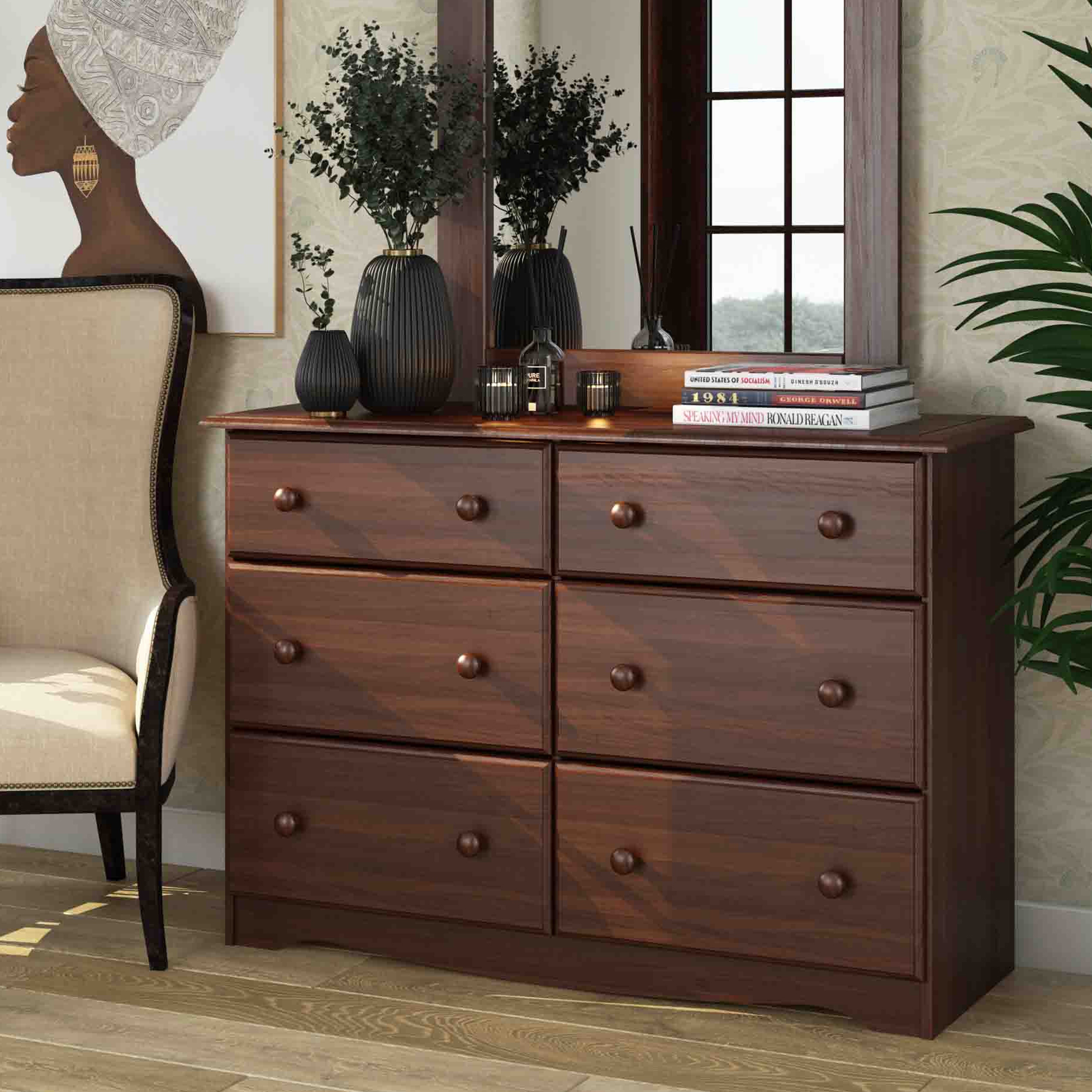 Solid wood new arrivals deep drawer dresser